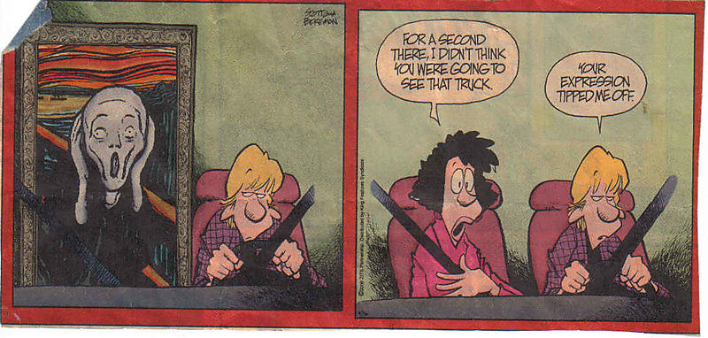 Cartoon teen driving