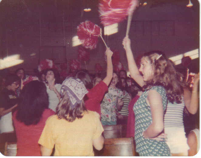 Girls State Red convention (Laurie in front) 1976