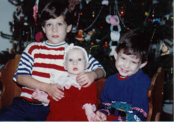 Tommy, Kendall, Daniel Christmas 1991