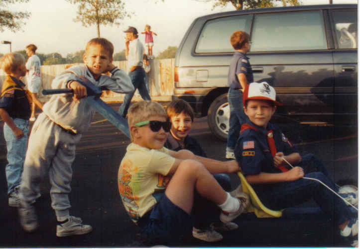 Tommy Tiger Cubs Push Cart races 1992 Evan, Andy, Andrew, Tommy
