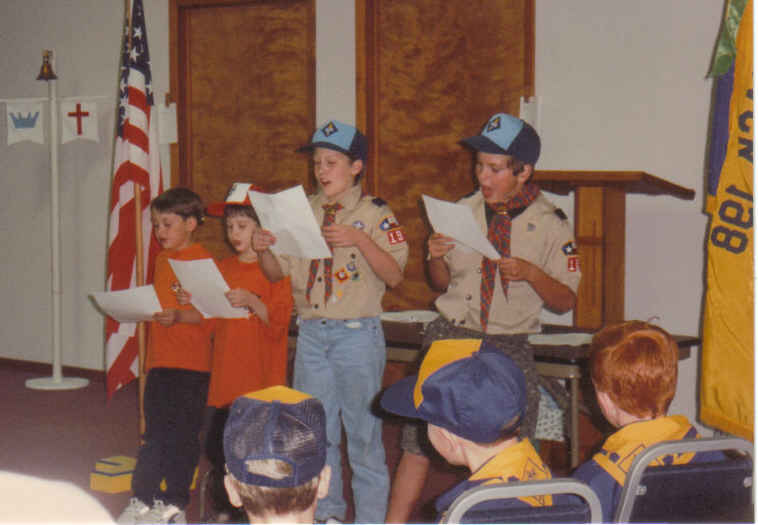 Larry, Daniel, Tommy, Graham pack meeting song 1996ish