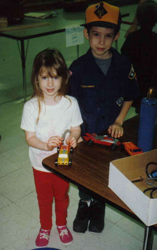 Kendall and Daniel Pinewood Derby 1997ish