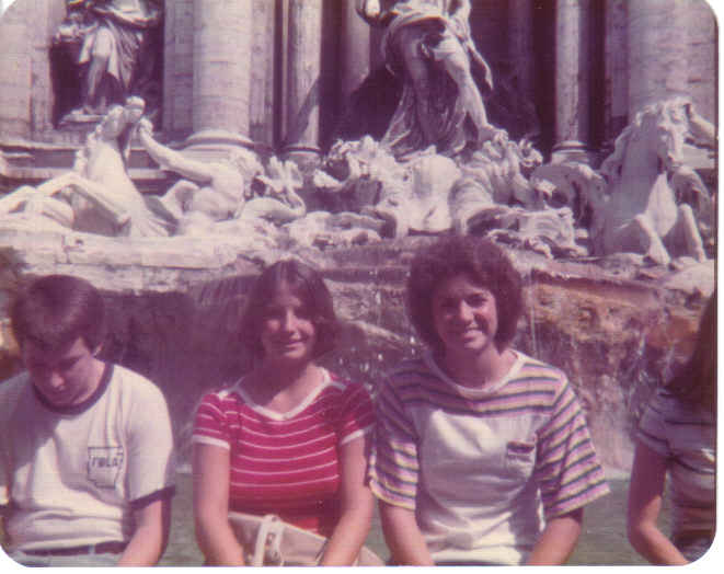Matt, me, Pattye at Trevi Fountain, Rome 0776