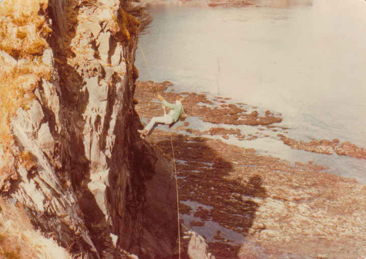 Tom rapelling alaska