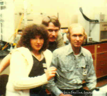 Me, larry, ken in the lab jan 80 sign