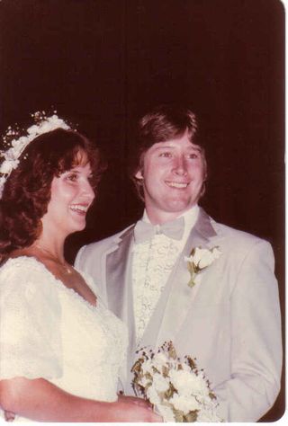 Tom and me wedding 1982