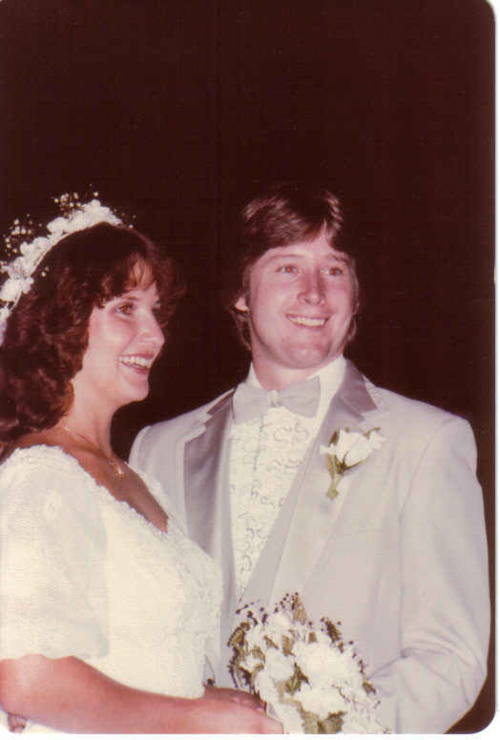 Tom and me wedding 1982