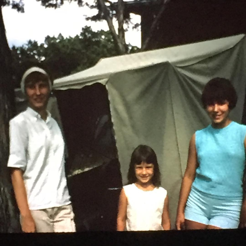 Pat, me, Brenda at cabin