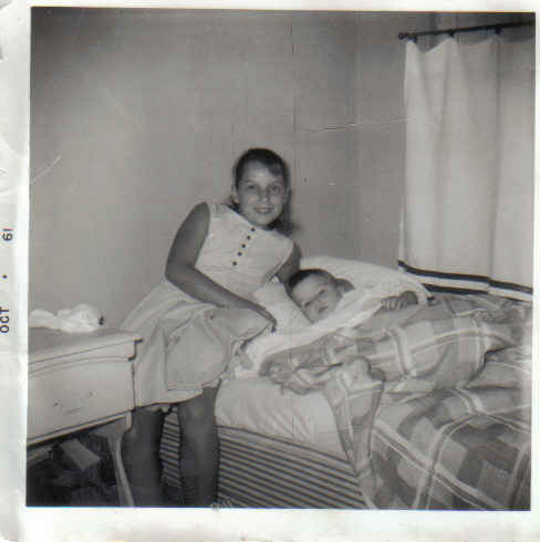 Brenda and me 1961ish - our room