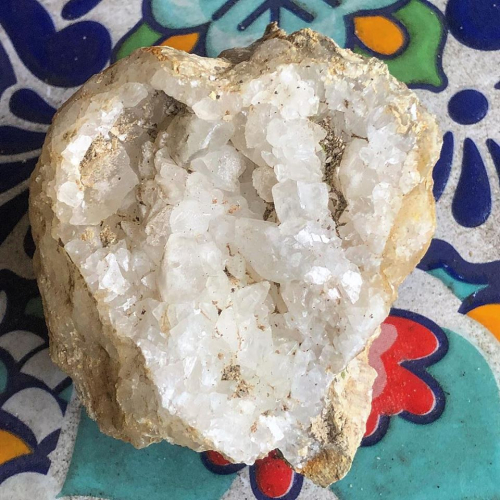 Crystal heartshaped geode