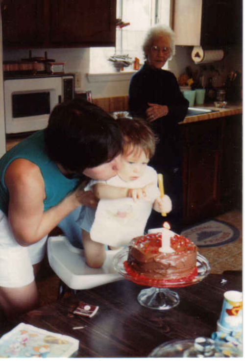 D 1st bday  me  daniel and mam-ma  oct 89